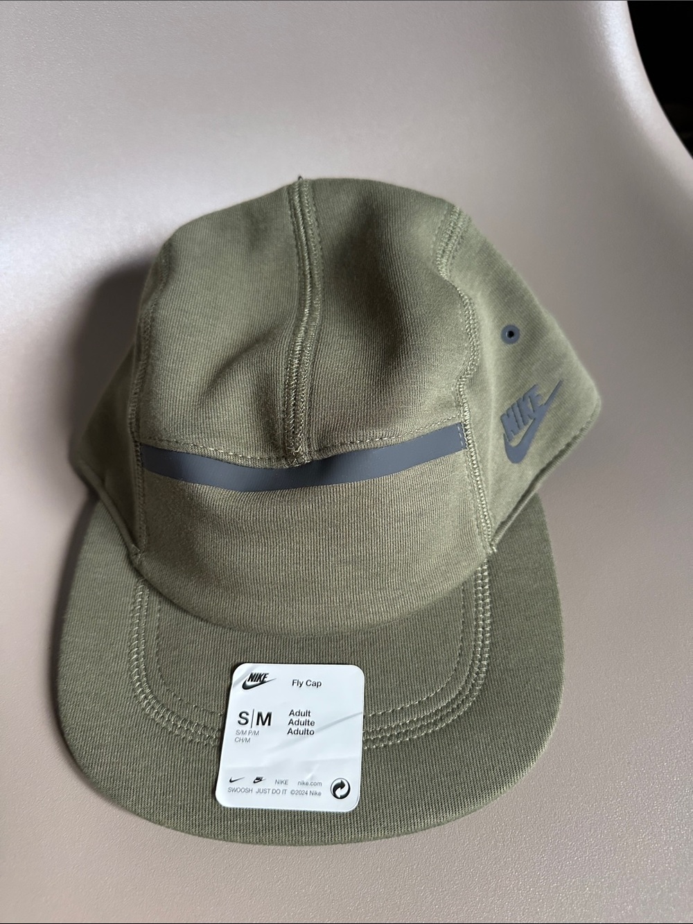 Nike Olive Fly Cap with Reflective Detail - Men's S/M